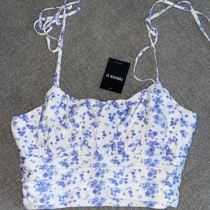 NWT Forever 21 Blue Floral Tank